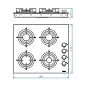 Uğur UAO 6040W0 GCY CSR1 58 cm Gri Cam Ankastre Ocak - 5