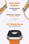 Metal Kordonlu Akıllı Saat Watch 8 Ultra Max Sesli Görüşme İos Android Uyumlu Akıllı Saat Ultra thumbnail 4
