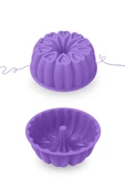 Kalp Desenli Yuvarlak Silikon Kek Kalıbı 23 cm - 6