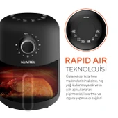 Kumtel Fastfryer 2 Litre ( Yağsız Fritöz Airfryer )  Siyah HAF-05 - 4