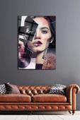 Portre Dekoratif ve Modern Cam Tablo Duvar Dekarasyonu,ev Dekorasyon,duvar Tablosu,ev Hediyesi - 1