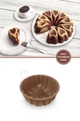 Kalp Desenli Yuvarlak Silikon Kek Kalıbı 23 cm - 2