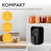 Kumtel Fastfryer 2 Litre ( Yağsız Fritöz Airfryer )  Siyah HAF-05 - 5