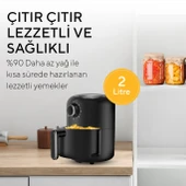 Kumtel Fastfryer 2 Litre ( Yağsız Fritöz Airfryer )  Siyah HAF-05 - 6