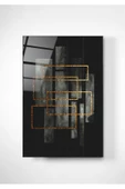 Digi-art Gold & Black Dekoratif ve Modern Cam Tablo 70x110 - 1