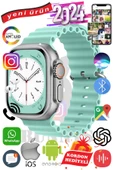 Samsung Galaxy S20 Ultra Uyumlu Akıllı Saat ULTRA MAX 2024 Kordon Hediyeli Amoled Ekran - 1