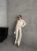 Taş Helga Pantolonu Şeritli Triko Takım - 6