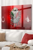 Osmanlı Tuğrası | Osmanlı Temalı Dekoratif ve Modern Cam Tablo | 50x70 Cm - 1
