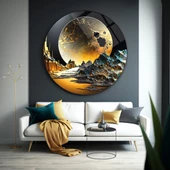 Issız Şehir Temalı Sanatsal Dekoratif ve Modern Cam Tablo thumbnail 2