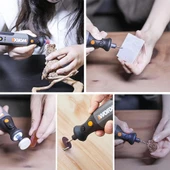 WORX WX106 8Volt Kalem Tipi Devir Ayarlı Profesyonel Gravür Makinesi + 21 Parça Aksesuar - 4