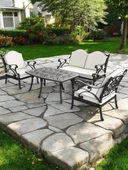 Bodrum Model Plastik Ferforje Görünümlü Oturma Grubu Bahçe, Balkon Takımı - 10