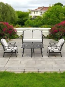 Bodrum Model Plastik Ferforje Görünümlü Oturma Grubu Bahçe, Balkon Takımı - 9