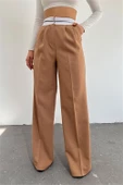 Dipmoda kadın camel palazzo cepli pantolon QNS037 - 1