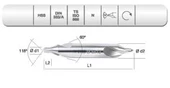 EVAR  HSS DIN 333/A R   PUNTA MATKABI  1    MM - 1
