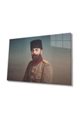 Cemal Paşa Portresi Dekoratif ve Modern Cam Tablo, Ev ve Ofis Duvar Dekoru, Hediyelik Büyük Temperli 4 mm Dekoratif ve Modern Cam Tablo - 1
