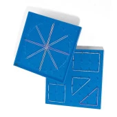 Geometri Tahtası, Çift Yönlü - 16cmx16cm Boyutlarında Matematik Okul Seti - 1