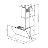 Uğur UAD 6011 SA3DHD 60 cm Siyah Cam Duvar Tipi Ankastre Davlumbaz - 4