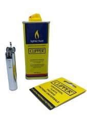 TİTUMARKET CLİPPER FULLMETAL BENZİNLİ ÇAKMAK-CLİPPER 133 ML TENEKE BENZİN VE 9LU ÇAKMAKTAŞI HEDİYELİ - 1