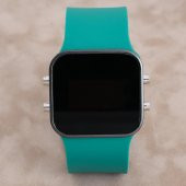 SaaTTino Petrol Yeşili Silikon Kordonlu Dijital Unisex Bayan Kol Saati ST-303954 thumbnail 2