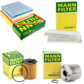 Citroen Berlingo 1.6 Hdi Euro5 Periyodik Yağ Bakım Filtre Seti Mann Marka - 1