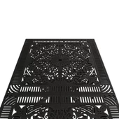 Ferforje görünümlü Istanbul Dikdörtgen Masa Balkon, Bahçe Masası - 11