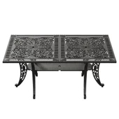 Ferforje görünümlü Istanbul Dikdörtgen Masa Balkon, Bahçe Masası - 5