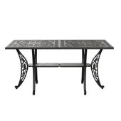 Ferforje görünümlü Istanbul Dikdörtgen Masa Balkon, Bahçe Masası - 9