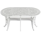 Ferforje görünümlü Istanbul Oval Masa Balkon, Bahçe Masası - 3