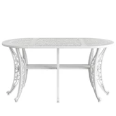 Ferforje görünümlü Istanbul Oval Masa Balkon, Bahçe Masası - 4