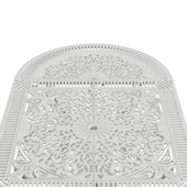 Ferforje görünümlü Istanbul Oval Masa Balkon, Bahçe Masası - 12