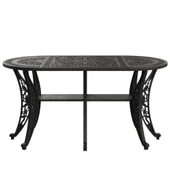Ferforje görünümlü Istanbul Oval Masa Balkon, Bahçe Masası - 2