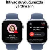 Apple Watch Series 10 Gps 46MM Silver Aluminium Case With Denim Sport Band - S/m - 6