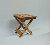 Ahşap Katlanır Tabure 1 Adet 30 cm x 36 xm - 3