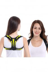 Unisex Deri Desenli Kemerli Ortopedik Omuz Dik Duruş Korsesi Medikal Dik Duruş Aparatı thumbnail 1