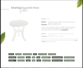 Ferforje görünümlü Istanbul Yuvarlak Masa Ø75 Balkon, Bahçe Masası - 11