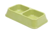 Bamboo İkili Mama ve Su Kabı 670 ML x 2 Yeşil - 1
