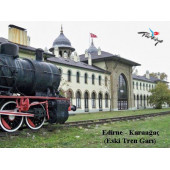 EDİRNE RETRO AHŞAP BASKILI BARDAKALTLIĞI(E13) - 1