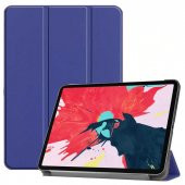 KNY Apple İpad Pro 12.9 2021 Kılıf Arkası Şeffaf Standlı Kapaklı Smart Case Lacivert - 1