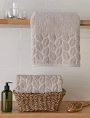 NİVEMESHOME 249 HAZAL BEJ JAKARLI HAVLU NURPAK - 3