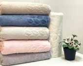 NİVEMESHOME 249 HAZAL MAVİ JAKARLI HAVLU NURPAK thumbnail 5