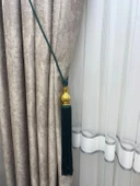 NİVEMESHOME ZÜMRÜT YEŞİLİ SAÇAKLI GOLD APARAT TAVAN TOPLAMA BRAÇOL - 4
