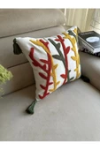NİVEMESHOME DEKORATİF NAKIŞLI KIRLENT KILIFI 45X45 - 3