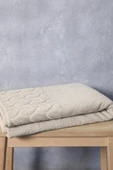 NİVEMESHOME 632 BEJ 90X150 HAZAL BANYO HAVLUSU NURPAK - 1