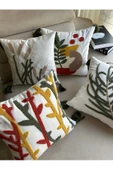 NİVEMESHOME DEKORATİF NAKIŞLI KIRLENT KILIFI 45X45 - 4