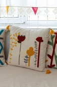 NİVEMESHOME DEKORATİF ÇİÇEK NAKIŞLI KIRLENT KILIFI 45X45 - 1