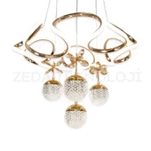 907-Helezon Max Kristal Top Gold-Krom Kaplamalı Avize - 2