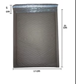 Kraft Kaplı Balonlu (Baloncuklu pat pat) Zarf 17x25+5cm  10 Adet - 3
