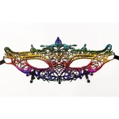 Periboia Rengarenk Dantel Kesim Gökkuşağı Balo Maskesi - 2