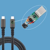 Redclick 2.Jenerasyon Type-C to Type-C USB3.2 PD Data Şarj Kablosu 100W 20Gbps 4K@60Hz 0.2 Metre - 11