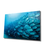 Balıklar Dekoratif ve Modern Cam Tablo Fishes - 1